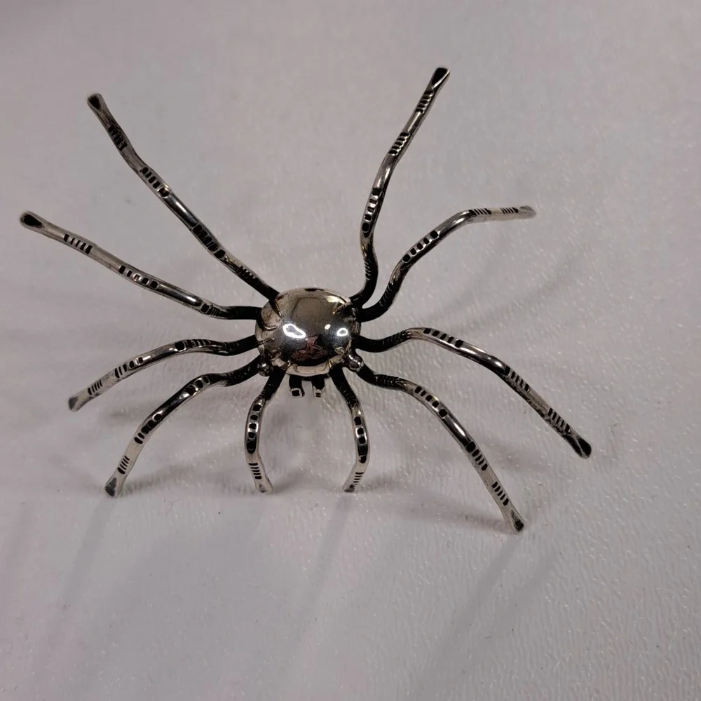 Silver Spider Pin - Picture 1 of 12